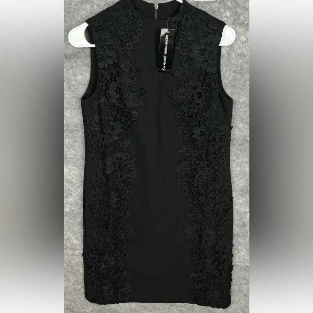 Spenser Jeremy Sleeveless Black Floral Lace Shift Dress Women’s Plus Size 14W
